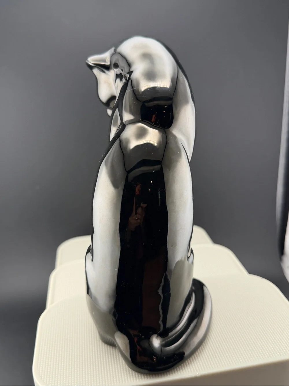 Vintage Frankoma Pottery Onyx Black Panther Figuring 114 Ada Clay 7”